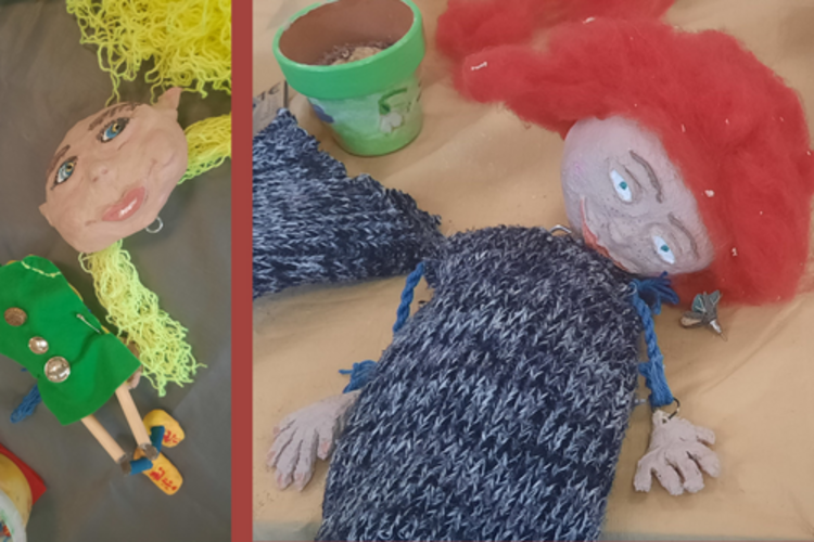 Mitgemacht: Zukünftige Erzieher*innen beim Stabpuppenbau