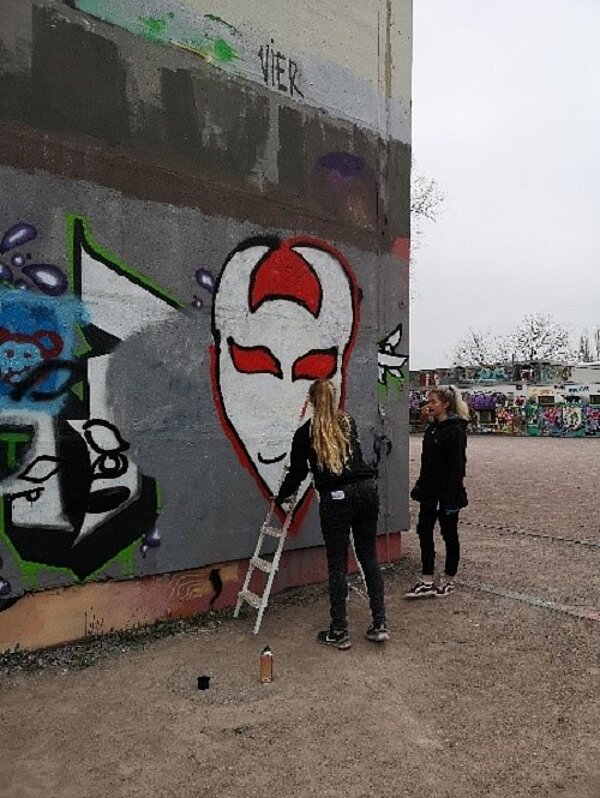 Graffiti-Projekt der Euro Akademie Erfurt