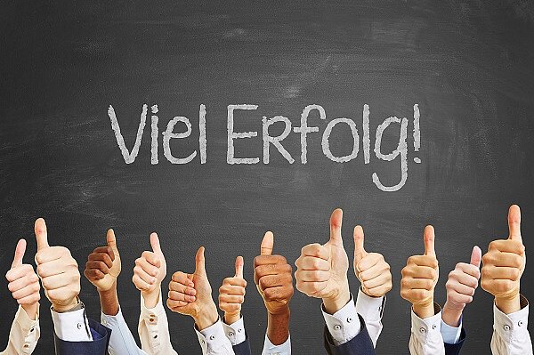 Good luck! - ¡Mucha suerte! - Bon courage !