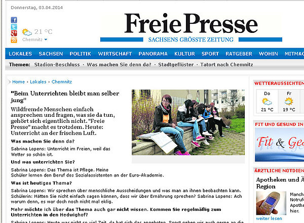 Unterricht im Freien