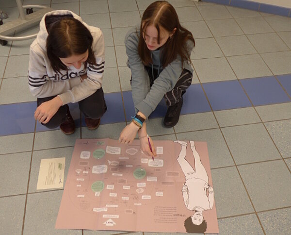 Schüler*innen besuchen Ausstellung "YOUNIWORTH"