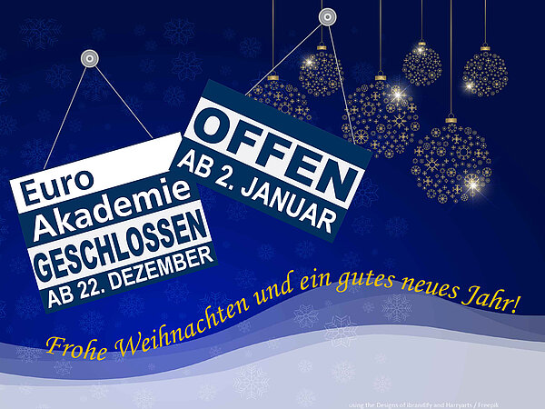 Frohe Weihnachten und einen guten Rutsch!