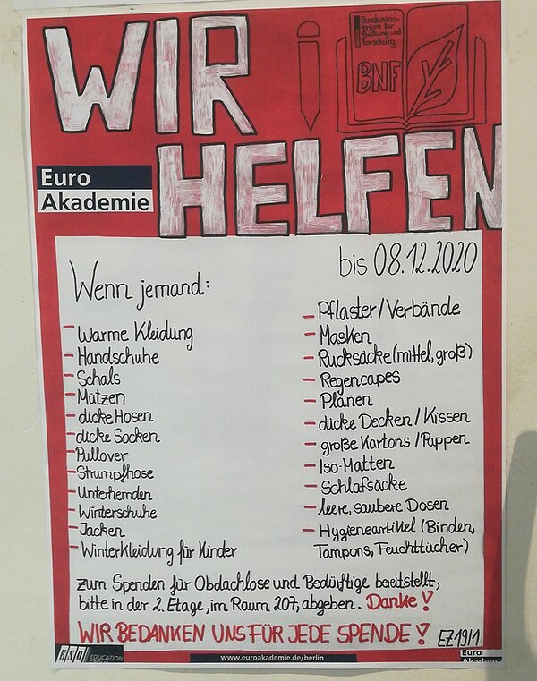 Spenden: Schüler*innen engagieren sich