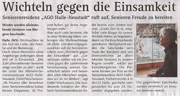Wichteln gegen die Einsamkeit