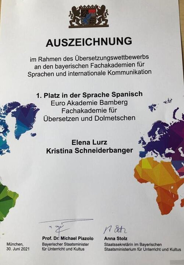 Gold für unsere Schülerinnen
