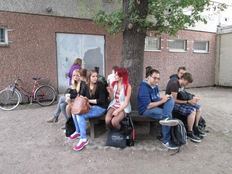 Sozialassistenten im Fußballfieber