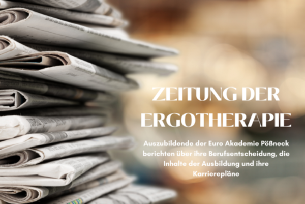 Ergotherapie-Zeitung: Pößnecker Auszubildende schreiben über ihren Beruf
