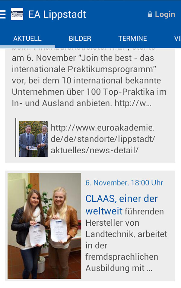 Euro Akademie Lippstadt - jetzt auch per App