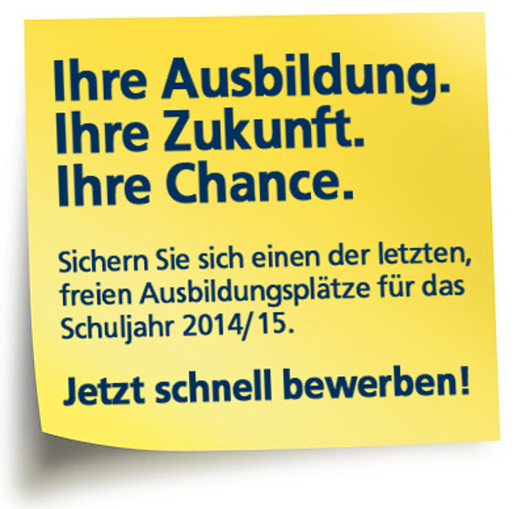 Zum Ausbildungsstart am 25. August noch Plätze frei