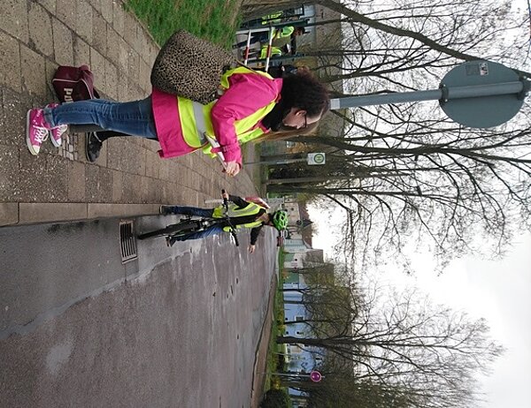 Fahrradprüfung an der Anhalt-Grundschule