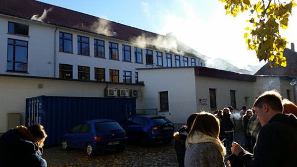 Brandschutzübung an der Euro Akademie