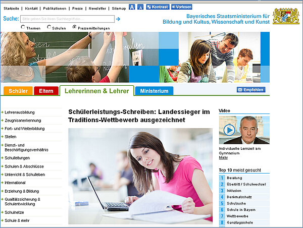 Sieg im Schülerleistungsschreiben