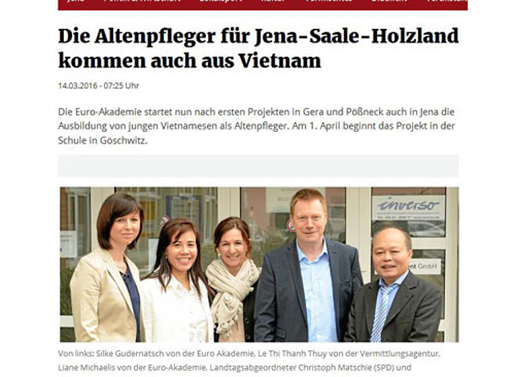 Auszubildende in der Altenpflege aus Vietnam