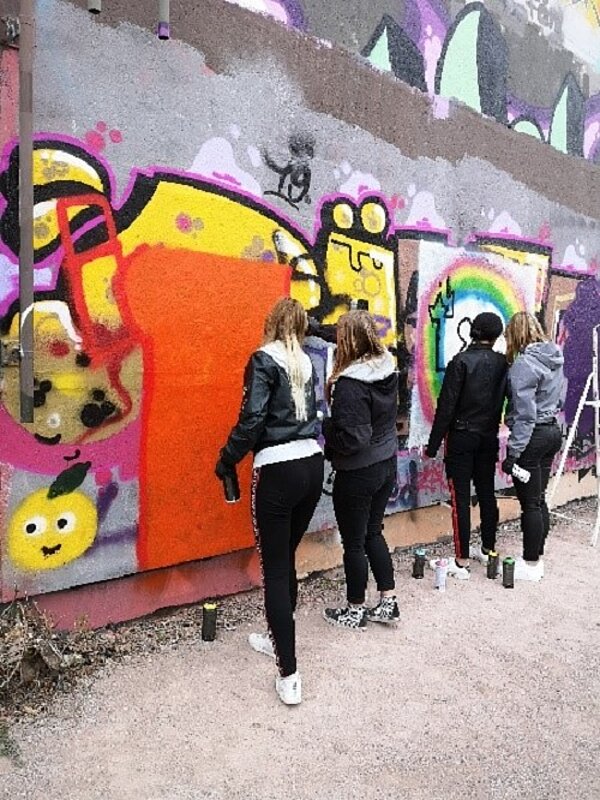 Graffiti-Projekt der Euro Akademie Erfurt