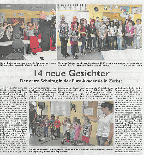 Die 10. Einschulung an der Euro Akademie in Zerbst