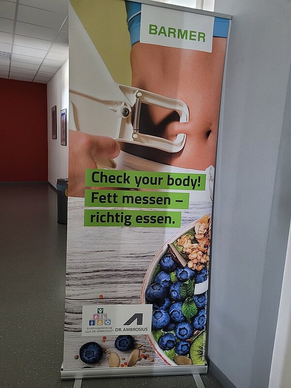 Aufsteller der Barmer Krankenkasse
