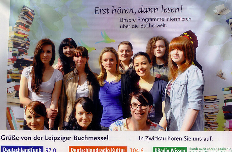 Wirtschaftsassistenten auf der Buchmesse