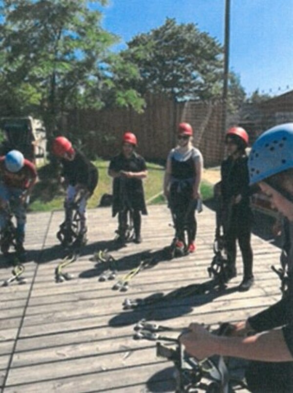 Läuft gut – auf dem Kletterturm