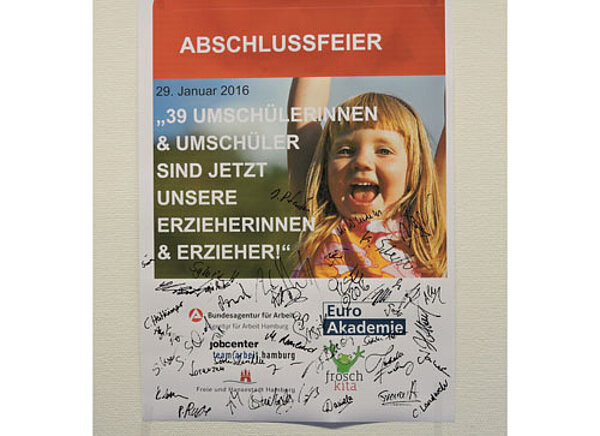 39 ehemalige Arbeitslose jetzt Erzieher