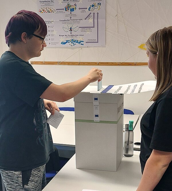 Juniorwahl an der Euro Akademie Erfurt zur Europawahl